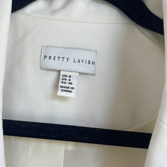 Pretty Lavish Dylan Dad Blazer in Cream - Picture 4 of 6